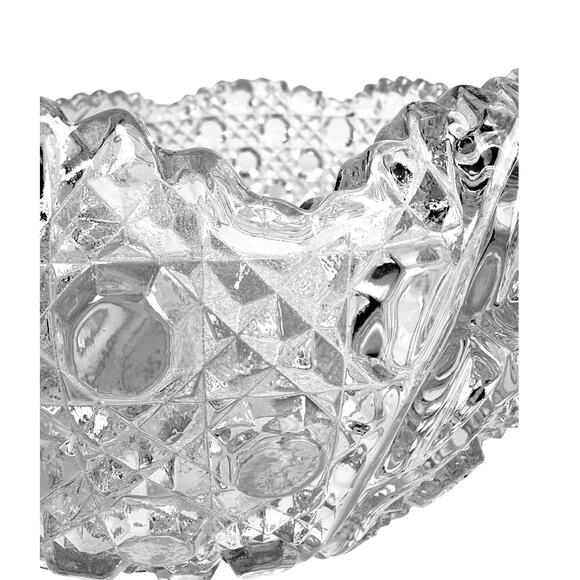 L E Smith Glass Company Daisy & Button Punch Bowl Set with 17 Cups-Excellent! - Picture 8 of 13